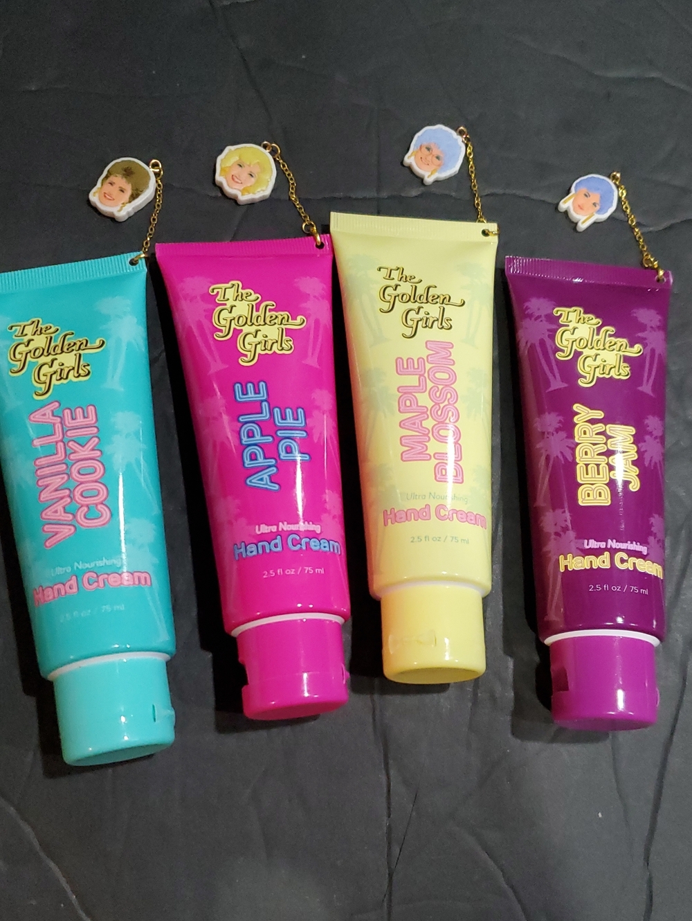 The Golden Girls ultra nourishing hand cream set with face charm 4pack brand new